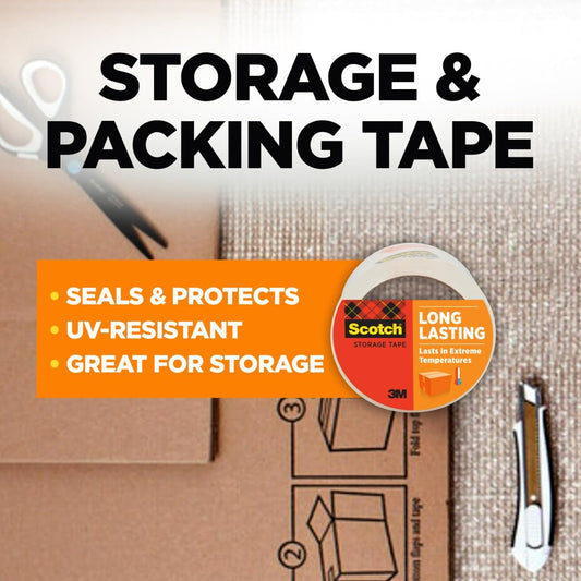 Scotch® Storage Packaging Tape 3650-LR2-6GC, 1.88 in 54.6 yd (48 mm x 50 m)