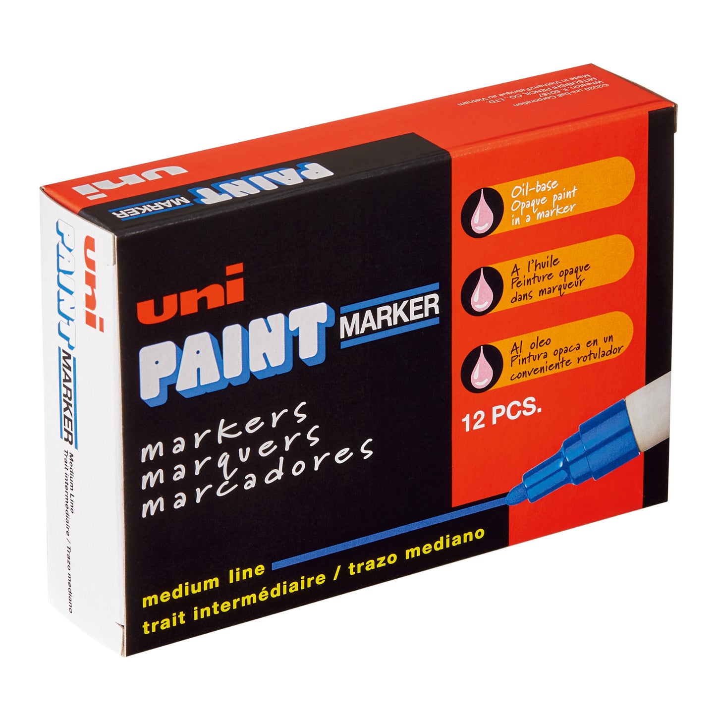 uni® Paint PX-20 Oil-Based Paint Markers, Medium Line (1.8-2.2mm), Shiny Gold