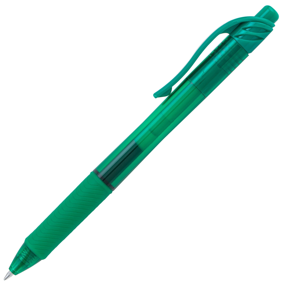Pentel EnerGel-X Retractable Liquid Gel Pen, (0.7mm) Metal Tip, Medium Line, Green Ink (BL107-D)