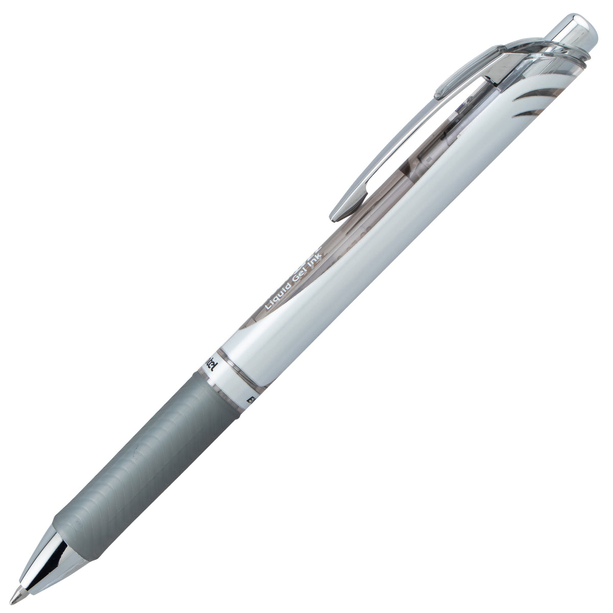 Pentel EnerGel RTX Retractable Liquid Gel Pen, (0.7mm) Medium line, Gray Ink (BL77-N), 48 Dozen