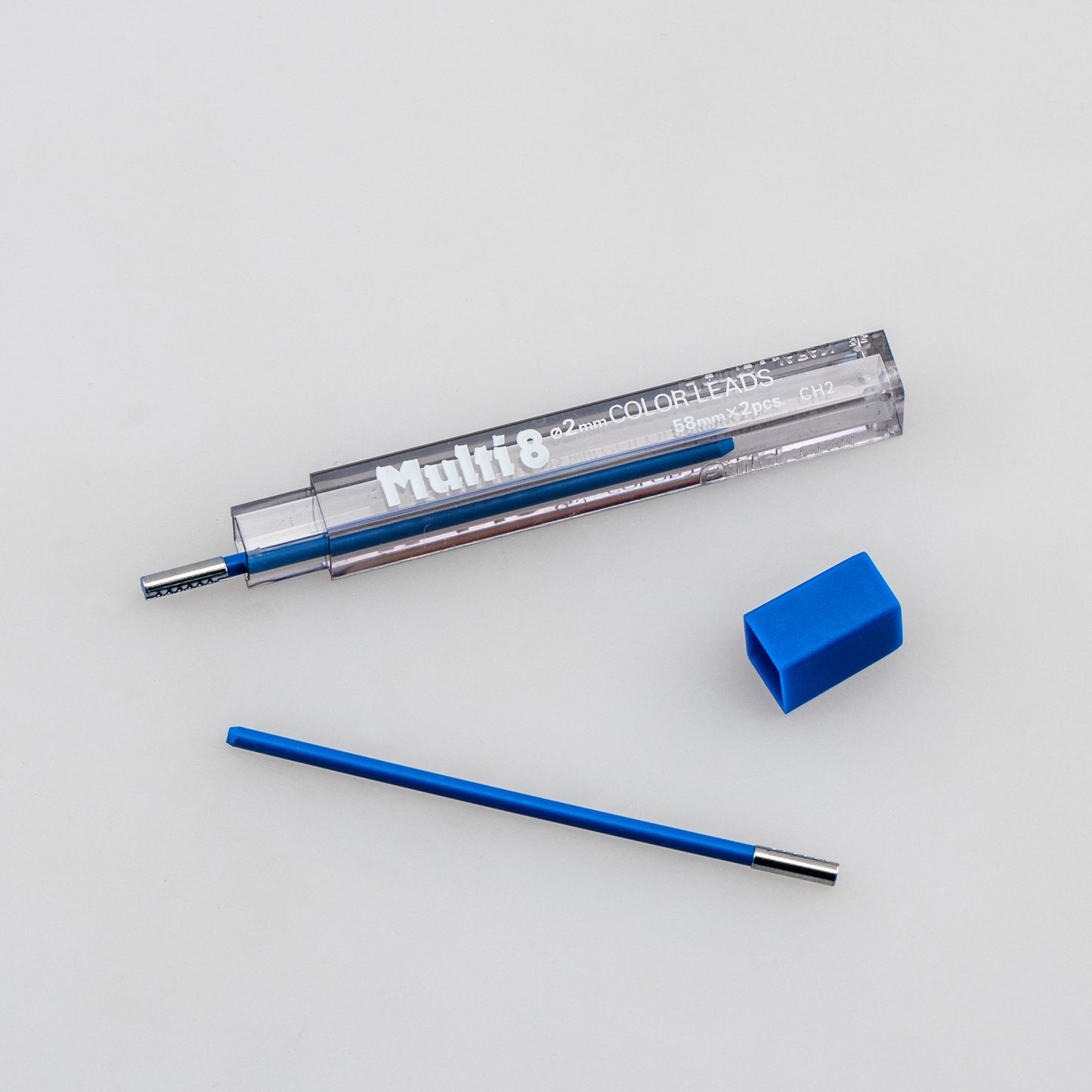 Pentel Arts 8 Colour Pencil Lead Refill (2.0mm), Blue, 2 pcs/Tube (CH2-C)