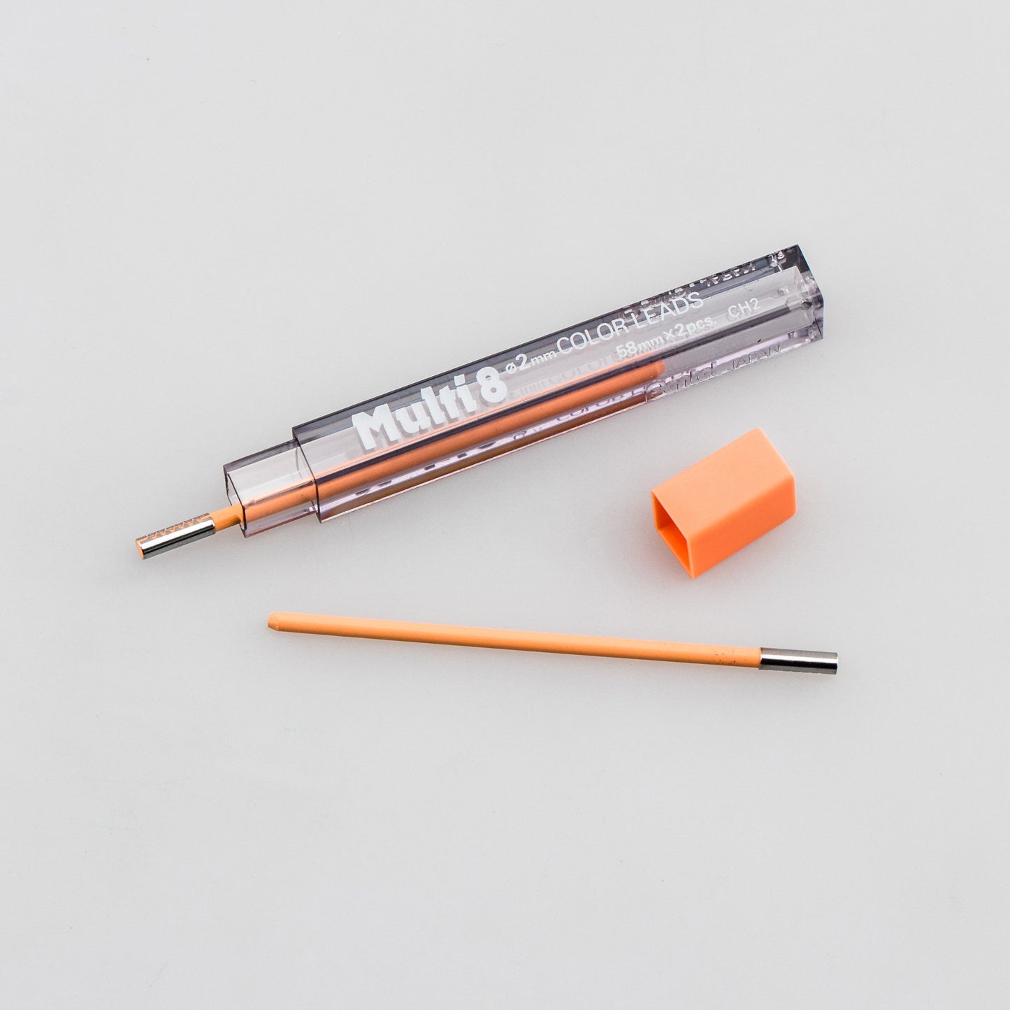Pentel Arts 8 Colour Pencil Lead Refill (2.0mm), PEach, 2 pcs/Tube (CH2-H)
