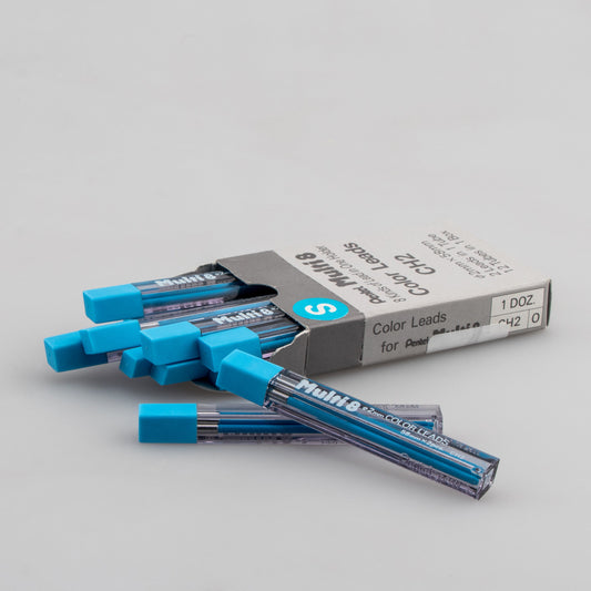 Pentel Arts 8 Colour Pencil Lead Refill (2.0mm), Sky Blue, 2 pcs/Tube (CH2-S)