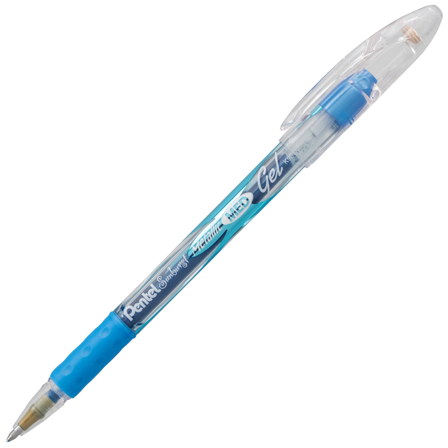 Sunburst Metallic Gel Pen, Medium Line, Permanent Blue Ink (K908-MC)