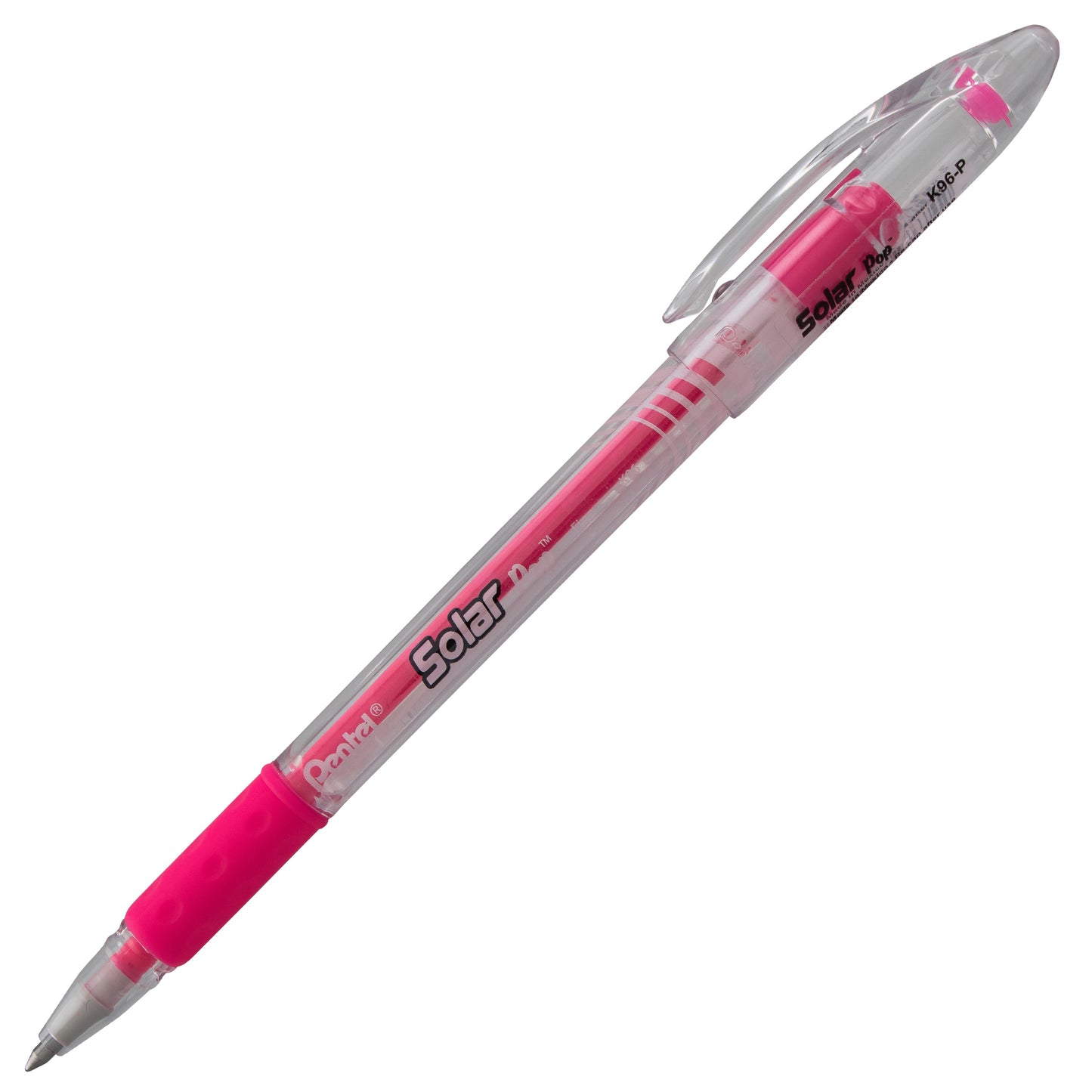 Solar Pop Neon Gel Pen, (0.6mm) Medium Line, Pink Ink (K96-P)