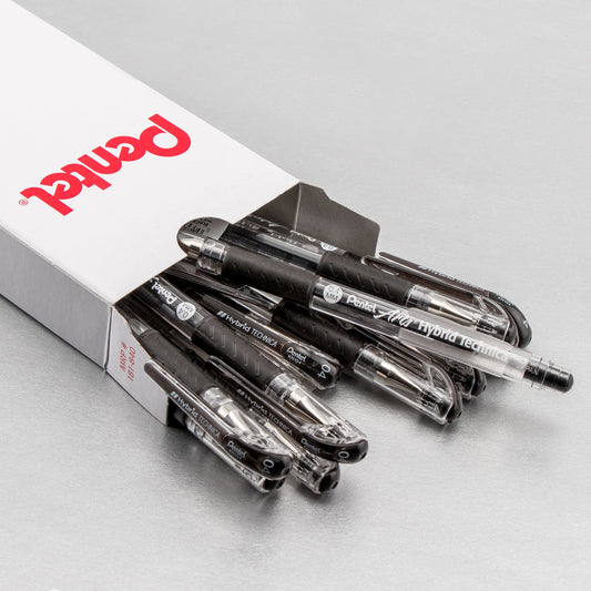 Pentel Arts Hybrid Technica (0.4mm) Gel Pen, Black Ink (KN104-A)