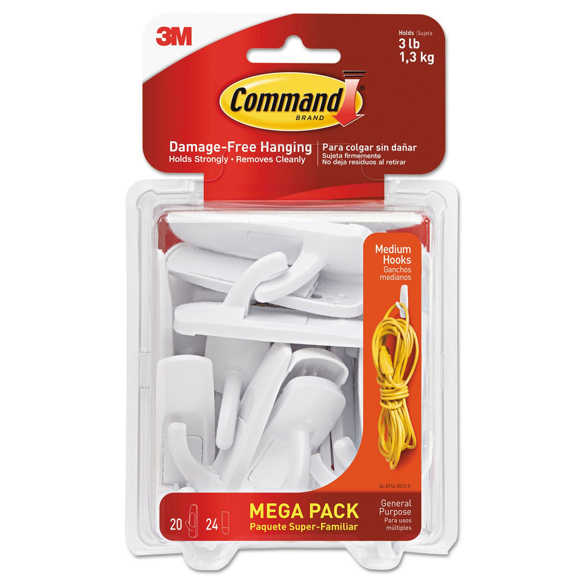 Command™ Medium Utility Hook Mega Pack 17001-MPES