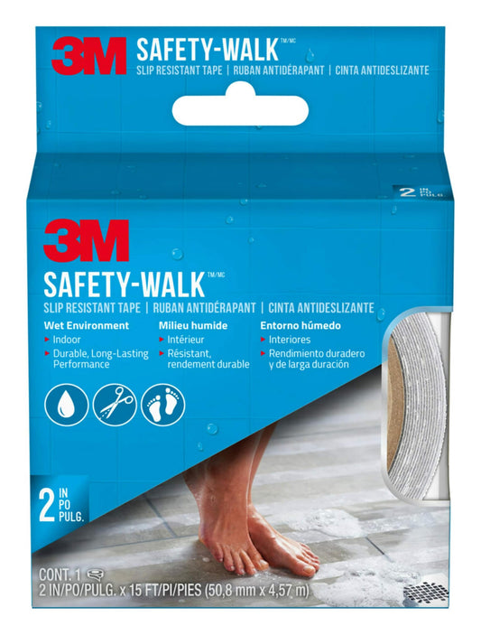 3M™ Safety-Walk™ Slip Resistant Tape, 220C-R2X180. 2 in X 15 ft, Clear