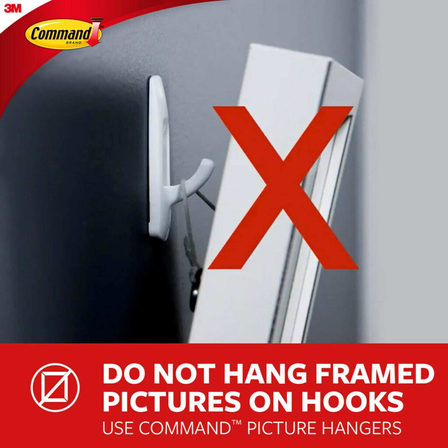 Command™ Medium Wire Hook, 17065-S35NA, 35 Hooks, 40 Medium Strips