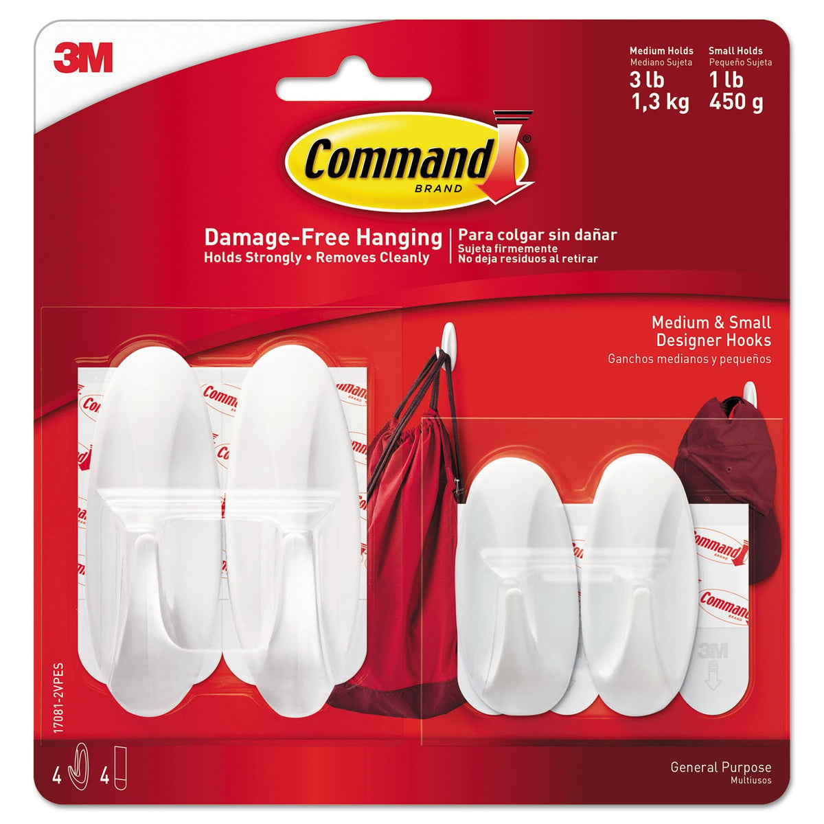 Command™ Small/Medium Designer Hook Value Pack 17081-2VPES