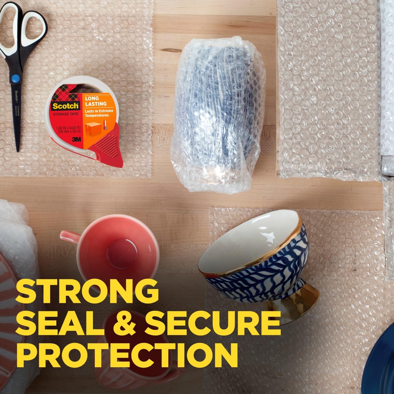 Scotch® Storage Packaging Tape 3650-LR2-6GC, 1.88 in 54.6 yd (48 mm x 50 m)