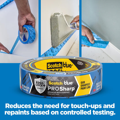 ScotchBlue™ PROSharp™ Painter's Tape 2093+-36NC4-P, 1.41 in x 60 yd (36mm x 54.8m), 4 rolls/pack, B3G1 Promo