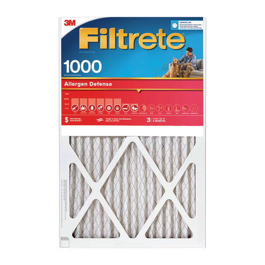 Filtrete™ Electrostatic Air Filter 1000 MPR 9822-2PK-3, 20 in x 30 in x 1 in (50.8 cm x 76.2 cm x 2.5 cm)