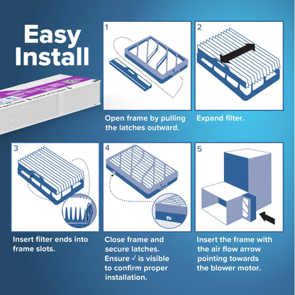 Filtrete™ Refillable Filter Kit 1550 MPR RS2001-4-2P-EC, 16 in x 25 in x 4 in (40.6 cm x 63.5 cm x 10.1 cm) 1 Frame & 2 Filters