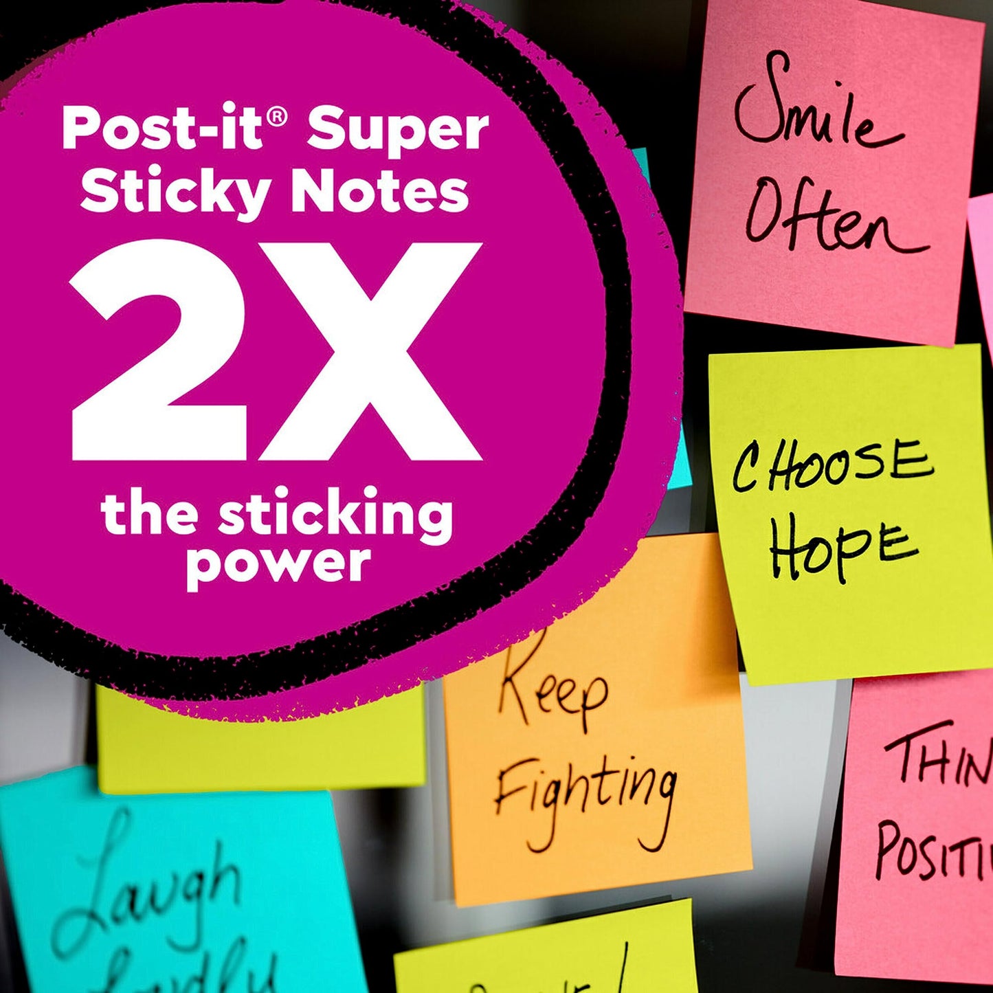 Post-it® Super Sticky Notes 660-5SSMIA, Supernova Neons, 4 in x 6 in (101 mm x 152 mm), 100% PEFC, SGSCH-PEFC-COC-110078