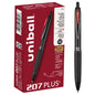 uniball™ 207 Plus+ Retractable Gel Pens, Medium Point (0.7mm), Red, 12 Pack