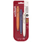 uniball™  one P Retractable Gel Pens, Micro Point (0.5mm), Mandarin, Grape, and Yogurt Barrels, Black Ink, 3 Pack