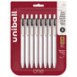 uniball™ one Retractable Gel Pens, Medium Point (0.7mm), Black Ink, 8 Pack