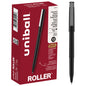 uniball™ Roller Rollerball Pens, Micro Point (0.5mm), Black, 12 Pack