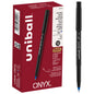 uniball™ Onyx Rollerball Pens, Fine Point (0.7mm), Blue Ink, 12 Pack