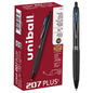 uniball™ 207 Plus+ Retractable Gel Pens, Medium Point (0.7mm), Blue, 12 Pack