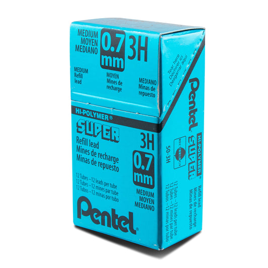 Super Hi-Polymer Lead Refill (0.7mm) Medium, 3H, 12 pcs/Tube (50-3H)