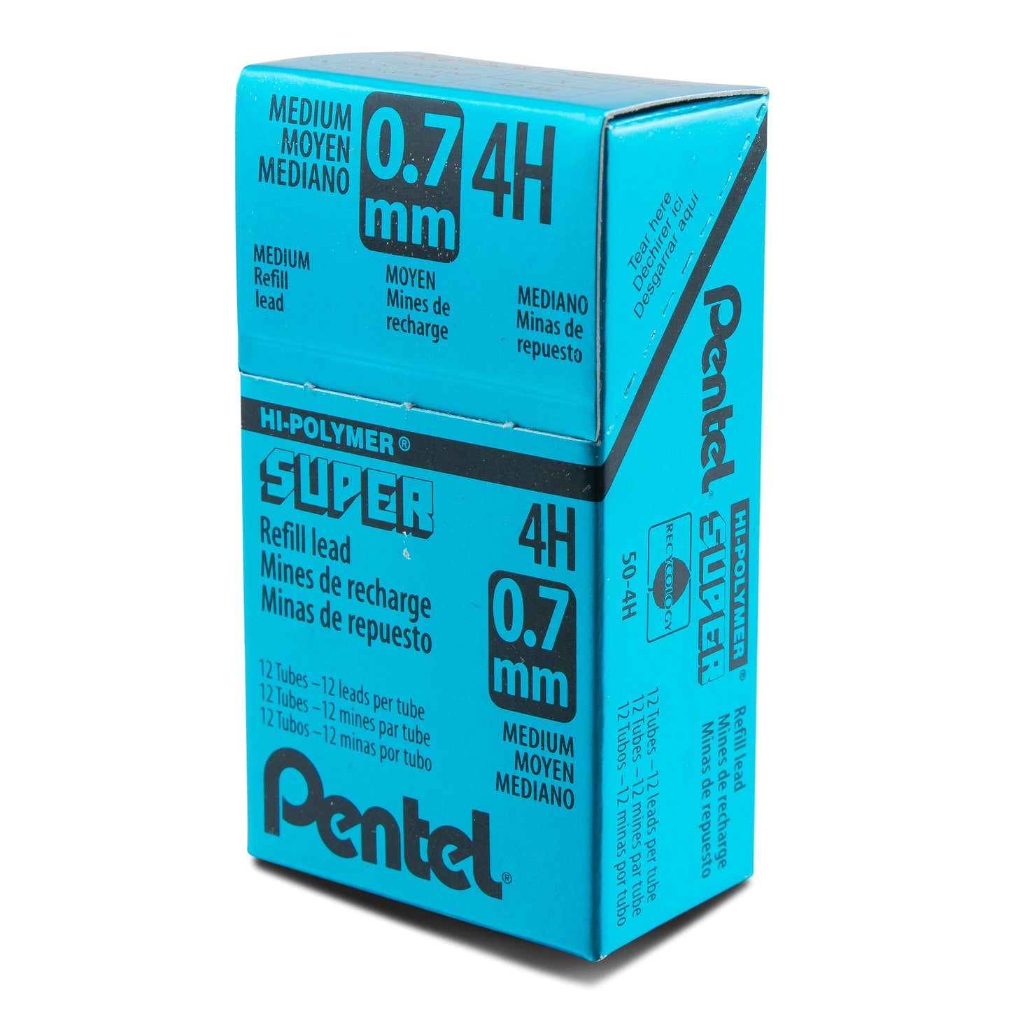 Super Hi-Polymer Lead Refill (0.7mm) Medium, 4H, 12 pcs/Tube (50-4H)