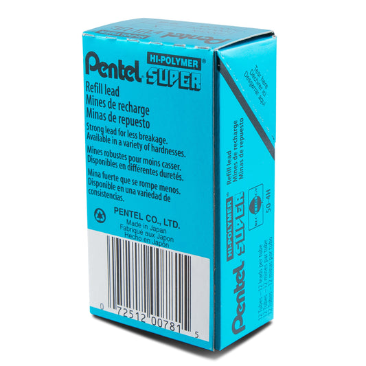Super Hi-Polymer Lead Refill (0.7mm) Medium, 4H, 12 pcs/Tube (50-4H)