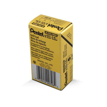 Super Hi-Polymer Lead Refill (0.9mm) Thick, 2B, 15 pcs/Tube (50-9-2B)