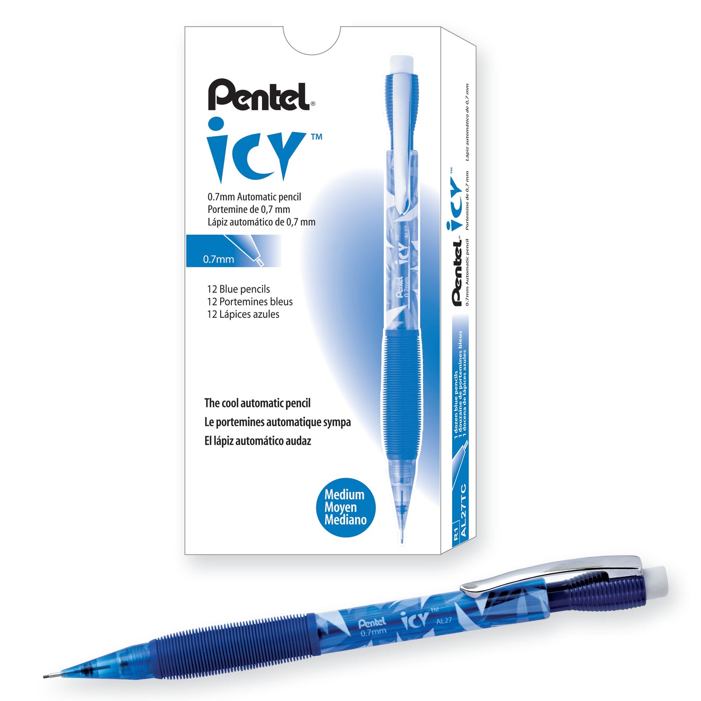 ICY (0.7mm) Mechanical Pencil, Blue Barrel (AL27TC)
