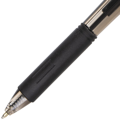Wow! Retractable Ballpoint Pen, (1.0mm) Medium Line, NEW Ink, Black Ink (BK440-A)