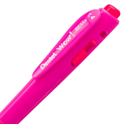 WOW! Ballpoint Pen, (1.4mm), Bold Line, Pink Ink (BK444-P)