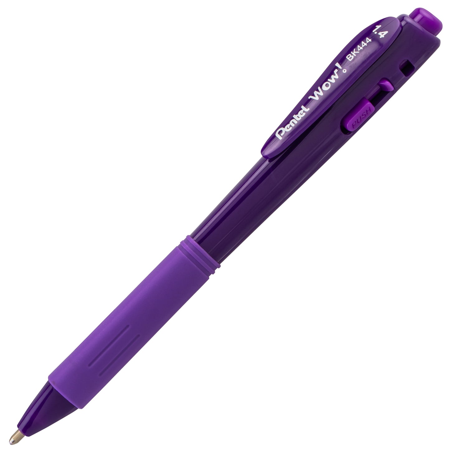 WOW! Ballpoint Pen, (1.4mm), Bold Line, Violet Ink (BK444-V)