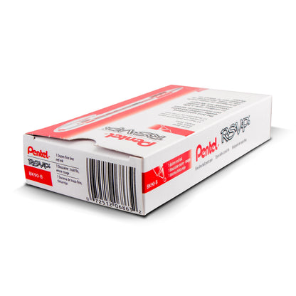 RSVP Ballpoint Pen, (0.7mm) Fine Line, Red Ink (BK90-B)