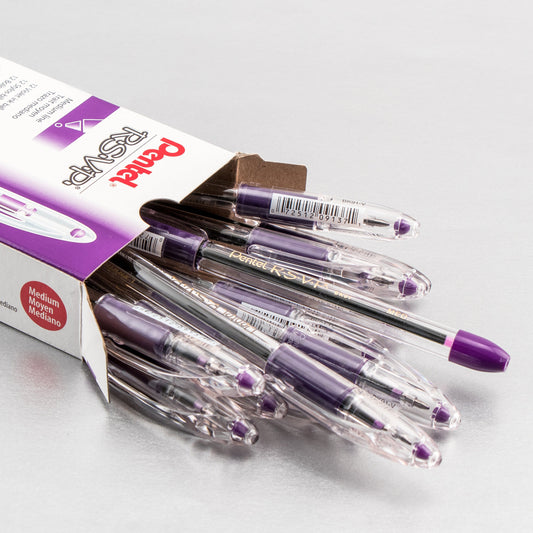 RSVP Ballpoint Pen, (1.0mm) Medium Line, Violet Ink (BK91-V)