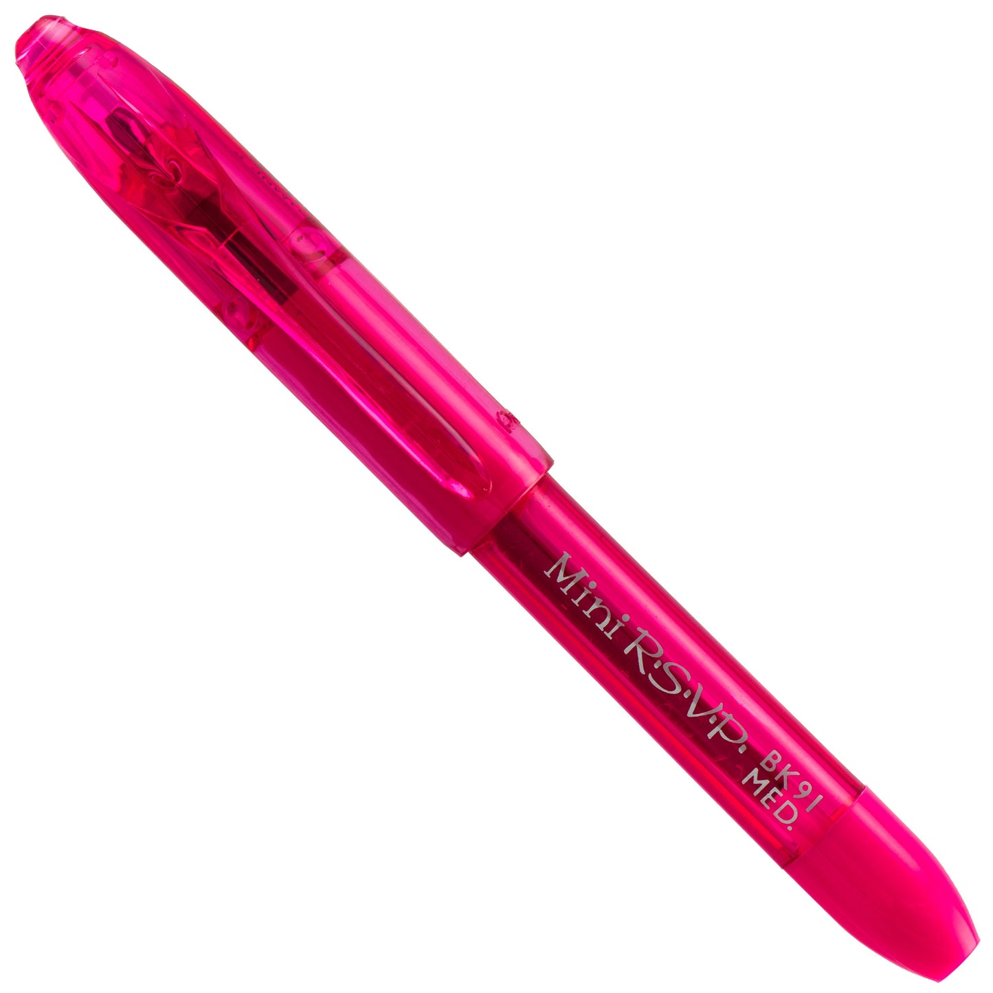 RSVP Mini Ballpoint Pen, (1.0mm) Medium Line, PInk Ink (BK91MNP-P)
