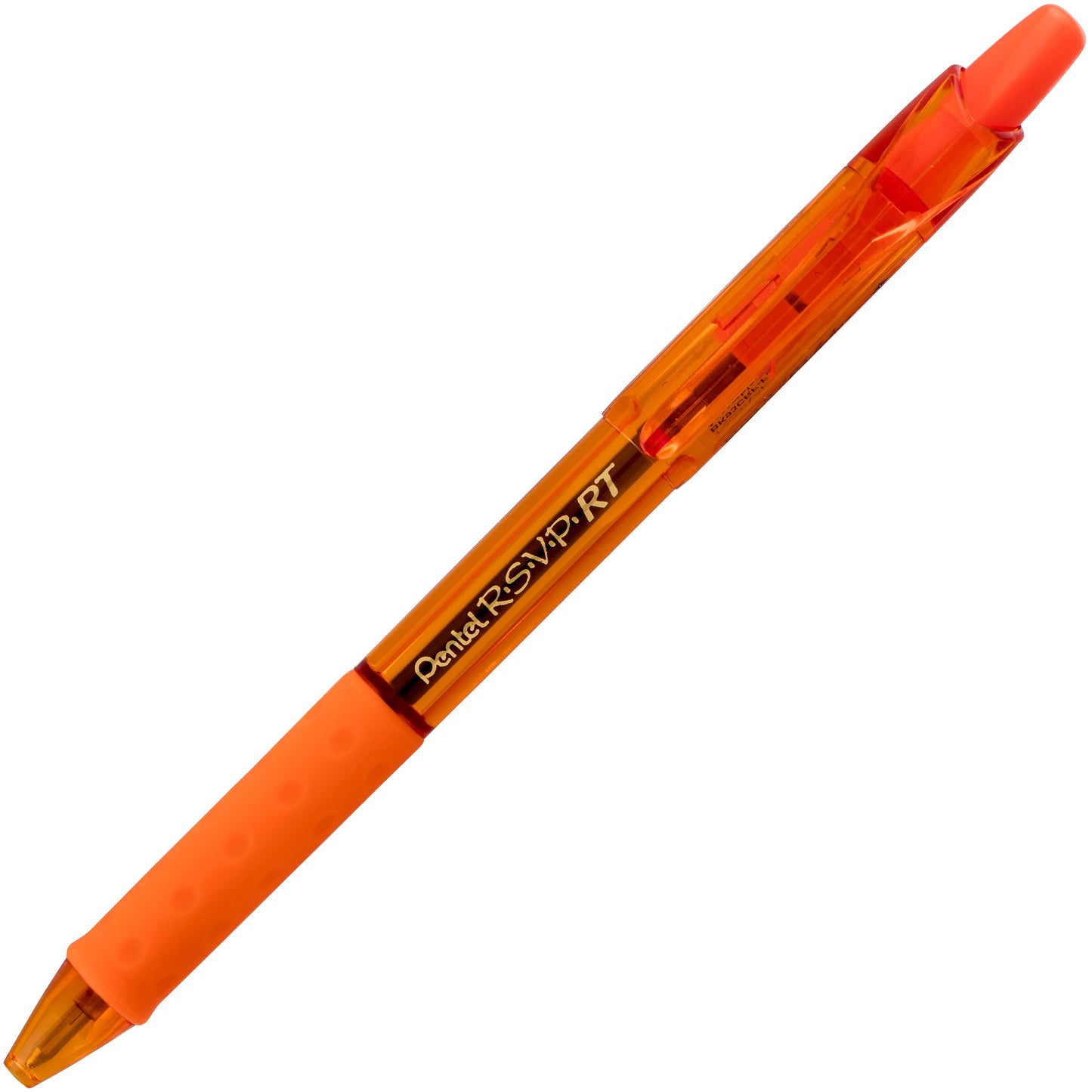 RSVP RT COLORS Retractable Ballpoint Pen, (1.0mm) Medium Line, Orange Barrel, Orange Ink (BK93CRF-F)