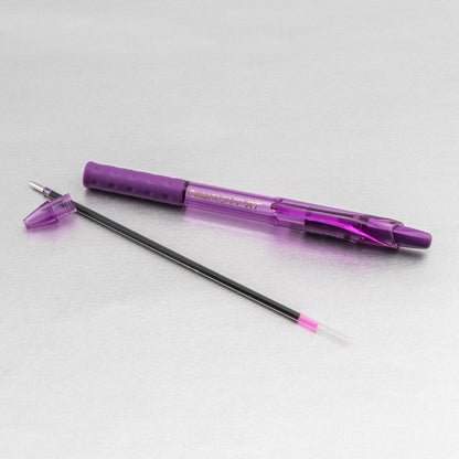 RSVP RT COLORS Retractable Ballpoint Pen, (1.0mm) Medium Line, Violet Barrel, Violet Ink (BK93CRV-V)