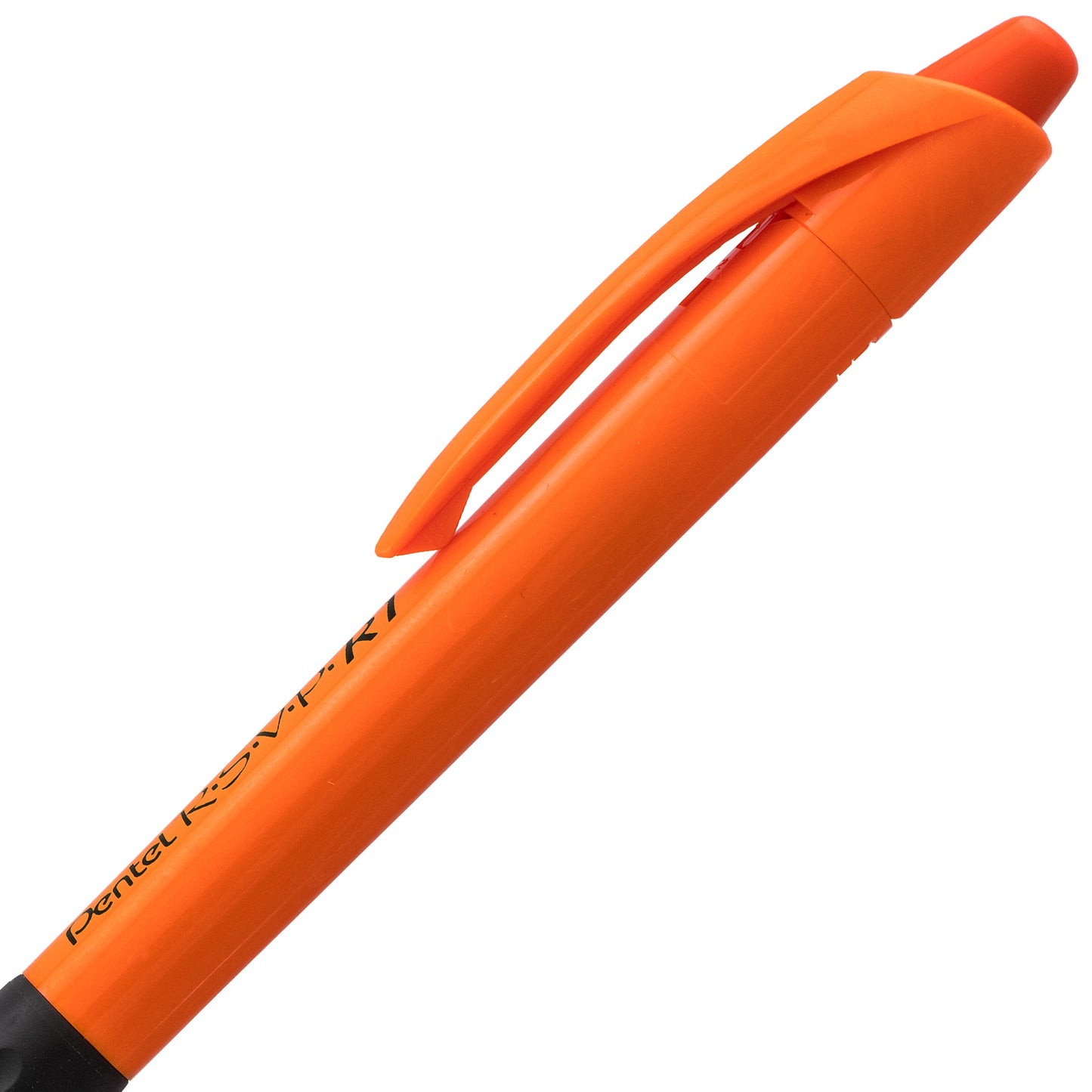 RSVP RT Retractable Ballpoint Pen, (1.0mm) Medium Line, Safety Color Orange Barrel, Black Ink (BK93HDF-A)
