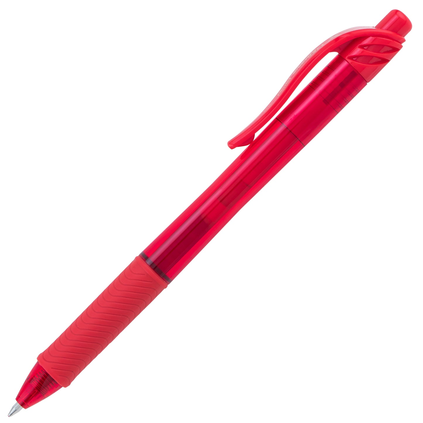 EnerGel-X Retractable Liquid Gel Pen, (0.7mm) Metal Tip, Red Ink (BL107-B)