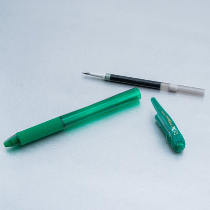 EnerGel-X Retractable Liquid Gel Pen, (0.7mm) Metal Tip, Medium Line, Green Ink (BL107-D)