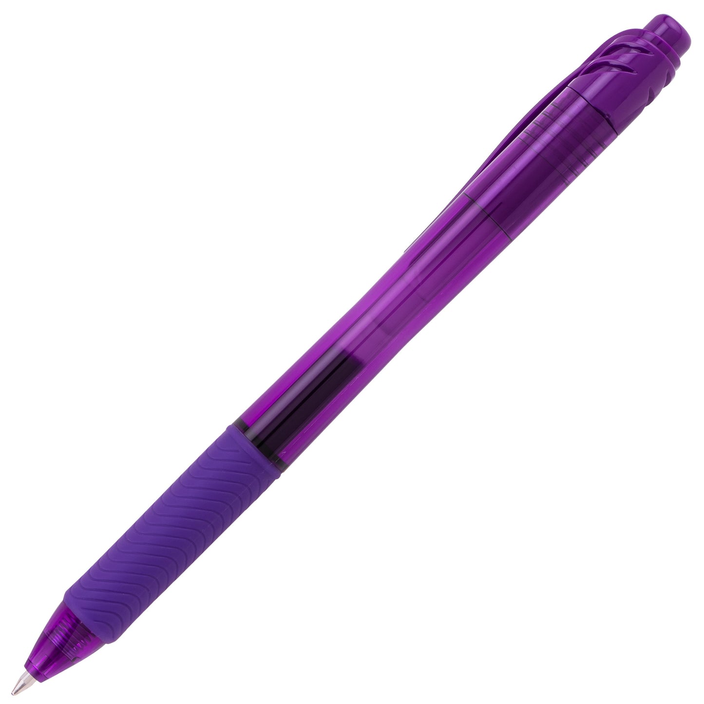 EnerGel-X Retractable Liquid Gel Pen, (0.7mm) Metal Tip, Medium Line, Violet Ink (BL107-V)