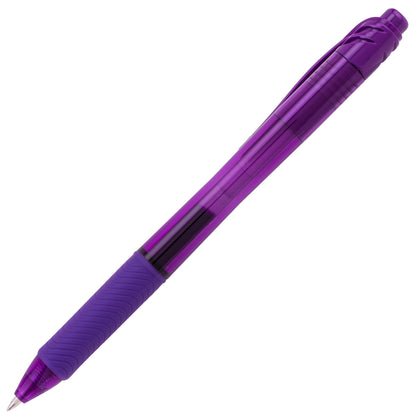 EnerGel-X Retractable Liquid Gel Pen, (0.7mm) Metal Tip, Medium Line, Violet Ink (BL107-V)
