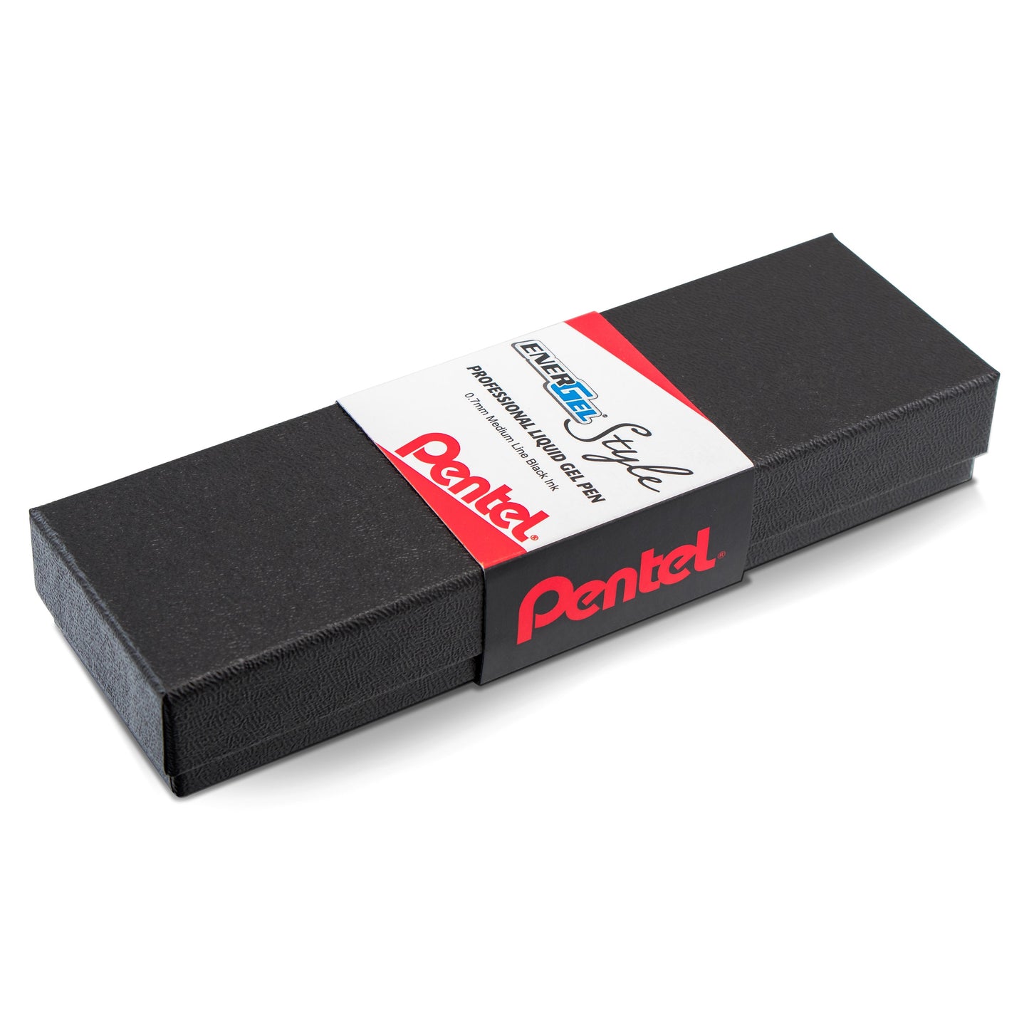 EnerGel Style Gel Pen, (0.7mm) Medium Line, Dark Blue barrel, Black Ink, Gift Box w/ Belly Band (BL2007CABX)