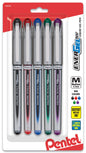 EnerGel NV Liquid Gel Pen, (0.7mm) Metal Tip, Medium Line Capped, Assorted Ink (A/B/C/D/V) 5-Pk (BL27BP5M)