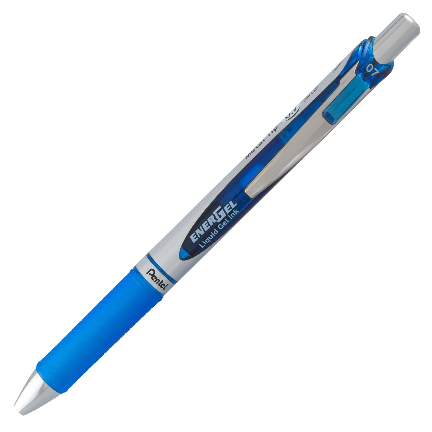 EnerGel RTX Retractable Liquid Gel Pen, (0.7mm) Metal Tip, Medium Line, Blue Ink (BL77-C)