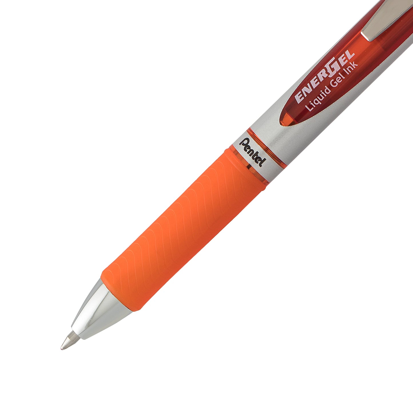 EnerGel RTX Retractable Liquid Gel Pen, (0.7mm) Metal Tip, Medium Line,Orange Ink (BL77-F)
