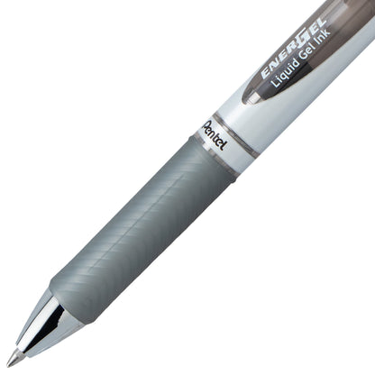 EnerGel RTX Retractable Liquid Gel Pen, (0.7mm) Medium line, Gray Ink (BL77-N)