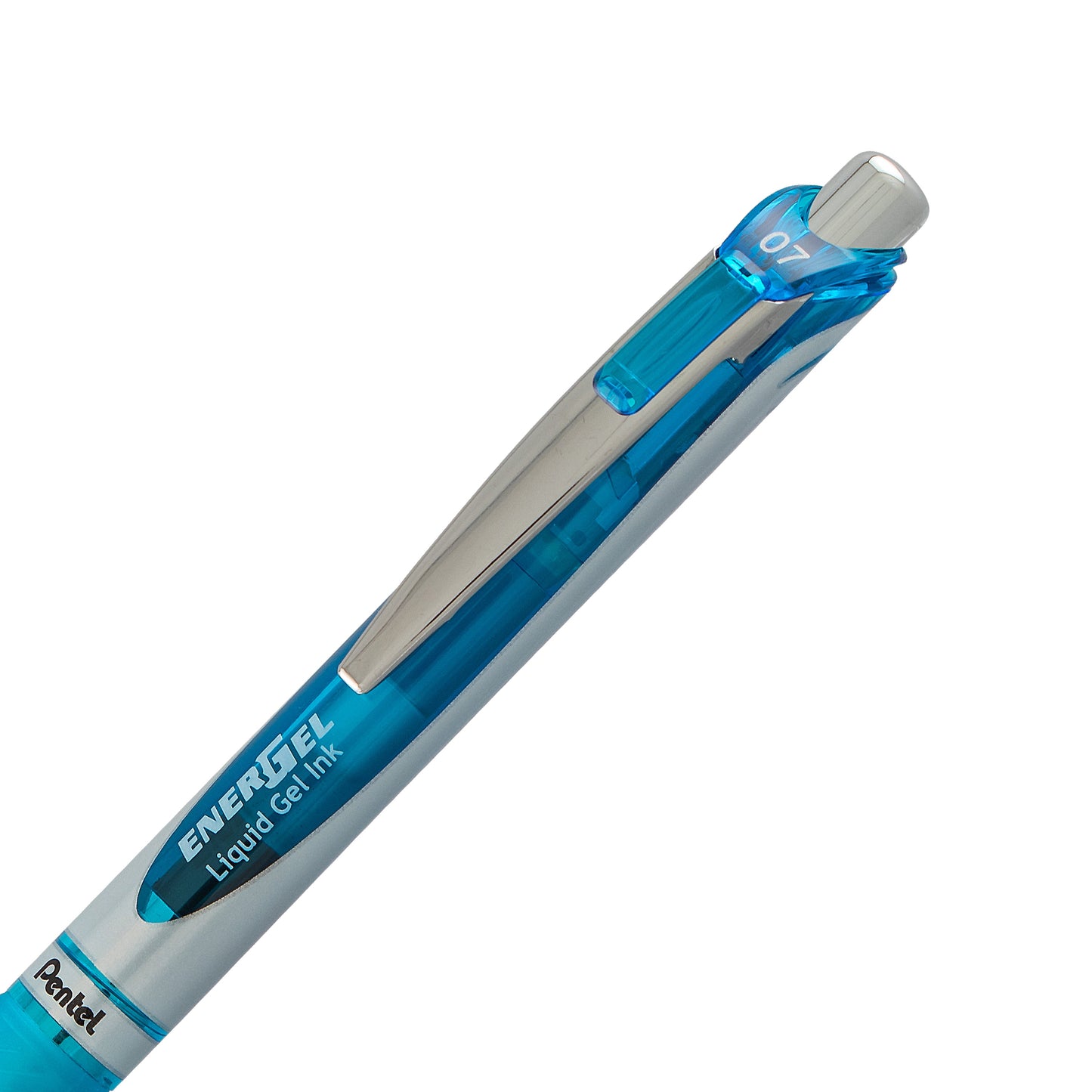EnerGel RTX Retractable Liquid Gel Pen, (0.7mm) Metal Tip, Medium Line, Sky Blue Ink (BL77-S)