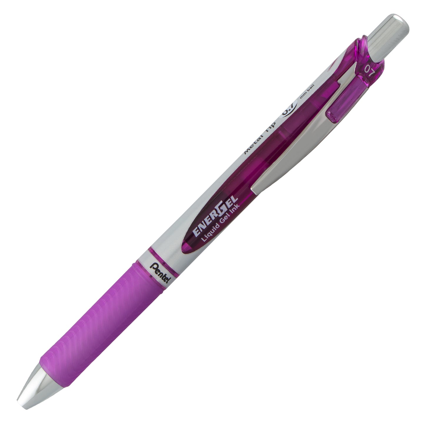 EnerGel RTX Retractable Liquid Gel Pen, (0.7mm) Metal Tip, Medium Line, Violet Ink (BL77-V)